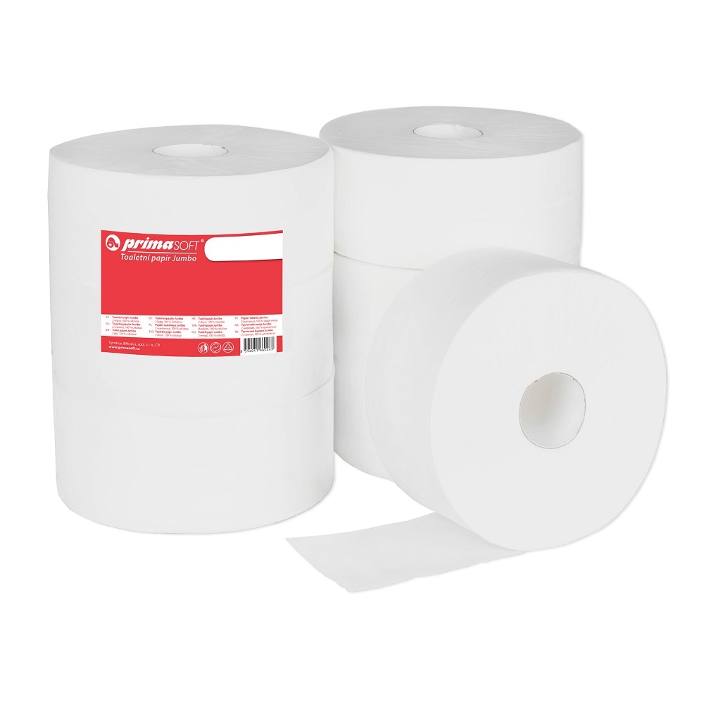 Toaletní papír Jumbo LIGHT 230mm, 2vrstvá bílá celulóza